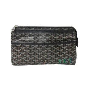 GOYARD Miroir Pouch Clutch Bag Brown Canvas